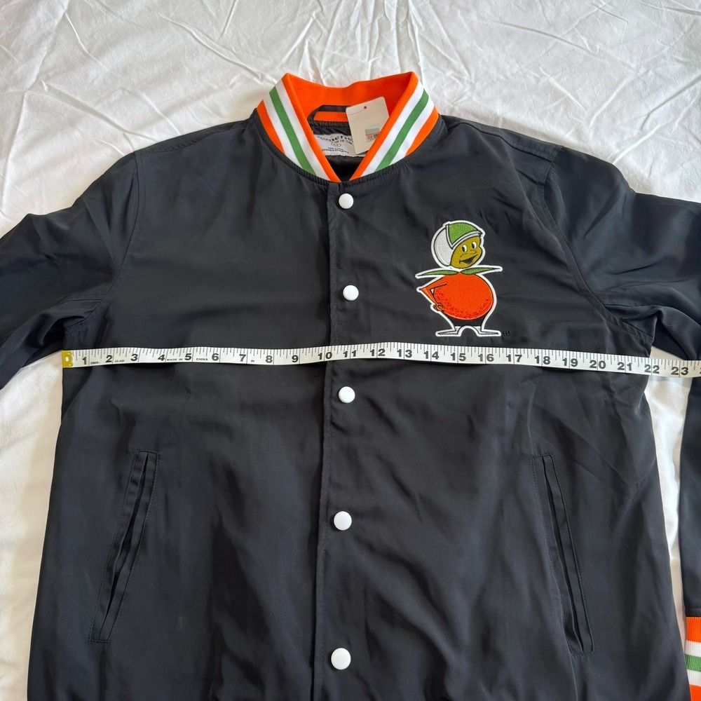 Homefield UCF Citronauts Bomber Jacket Mens Medium Black Varsity Snap NWT - Picture 5 of 11